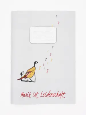 Notizheft A4 - Musik ist Leidenschaft