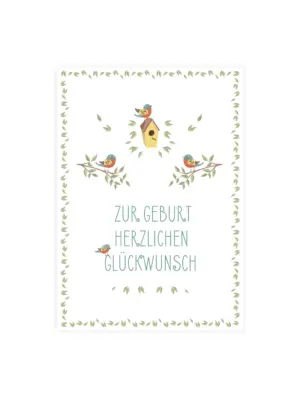 Karte - Zur Geburt Herzlichen Glückwunsch