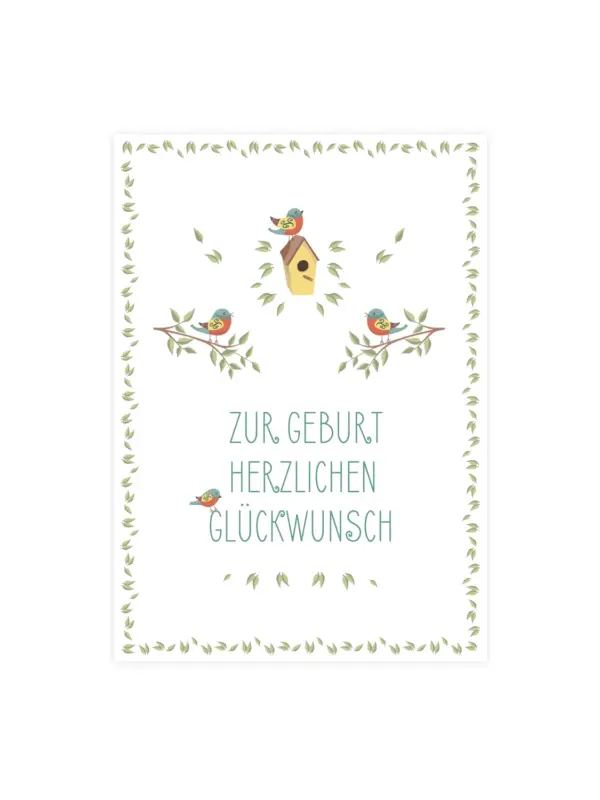 Karte - Zur Geburt Herzlichen Glückwunsch