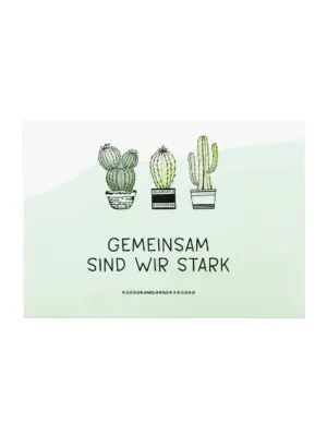 Postkarte mit Sonnenblumensamen - Gemeinsam sind wir stark