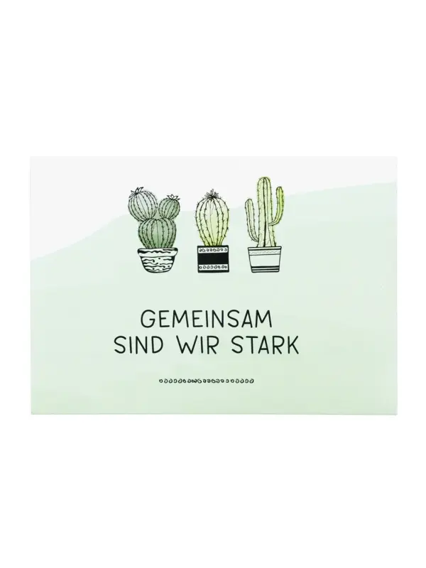 Postkarte mit Sonnenblumensamen - Gemeinsam sind wir stark