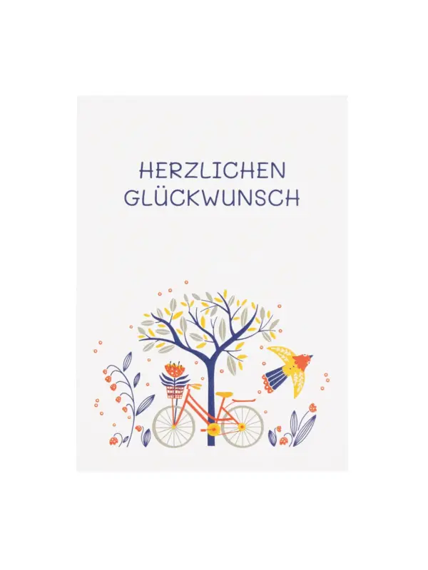 Postkarte mit Sonnenblumensamen - Glückwunsch