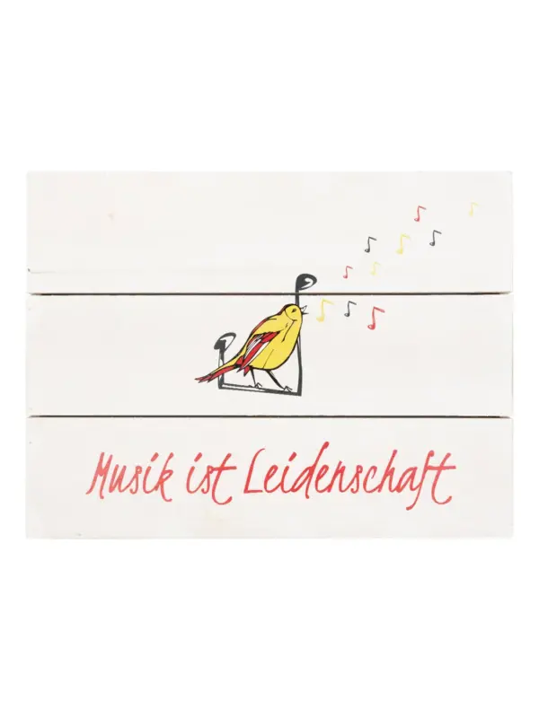 Holzbild - Musik ist Leidenschaft