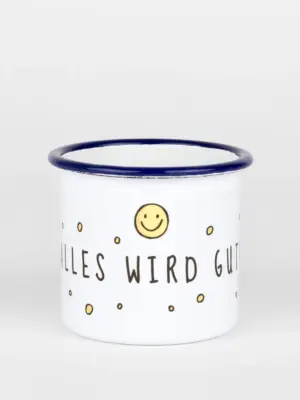 Emailletasse - Alles wird Gut