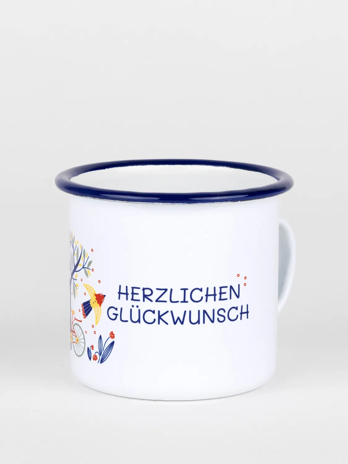 Emailletasse - Herzlichen Glückwunsch