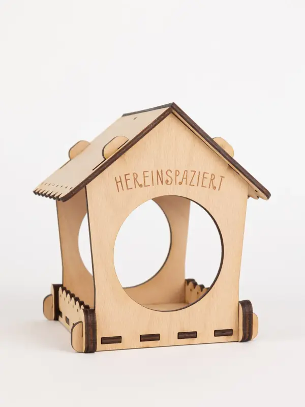 Vogelhaus Bausatz aus Buchenholz