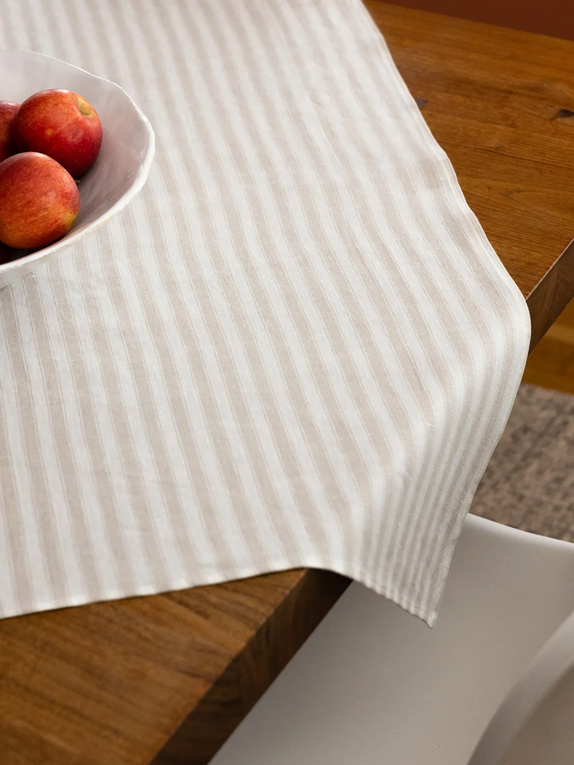 Gestreifte Tischdecke aus Bio-Leinen 242 Gestreifte Tischdecke aus Bio-Leinen – Bild 3
