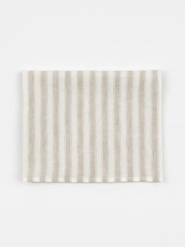 Gestreiftes Tischset aus Bio-Leinen