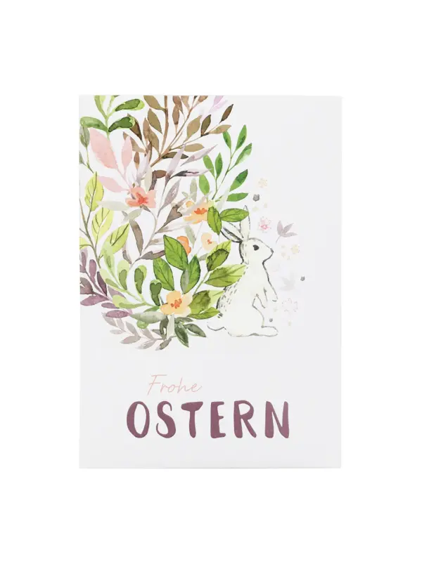 Postkarte mit Sonnenblumensamen - Frohe Ostern