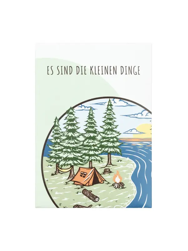 Postkarte mit Sonnenblumensamen - Es sind die kleinen Dinge