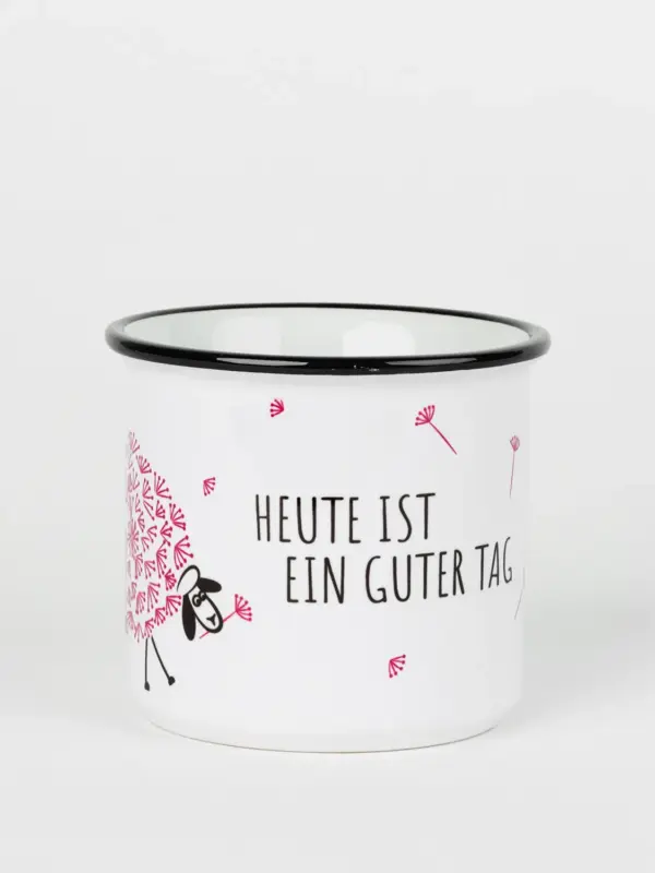 Keramiktasse mit Rand – Heute ist ein guter Tag