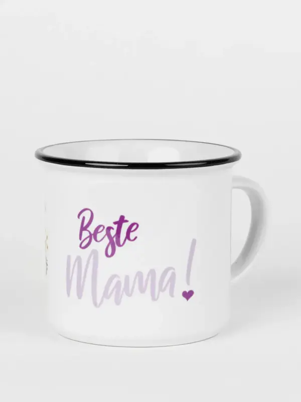 Keramiktasse mit Rand – Beste Mama