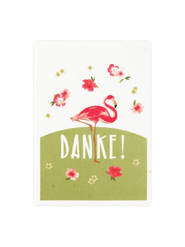 Postkarte aus Samenpapier - Danke