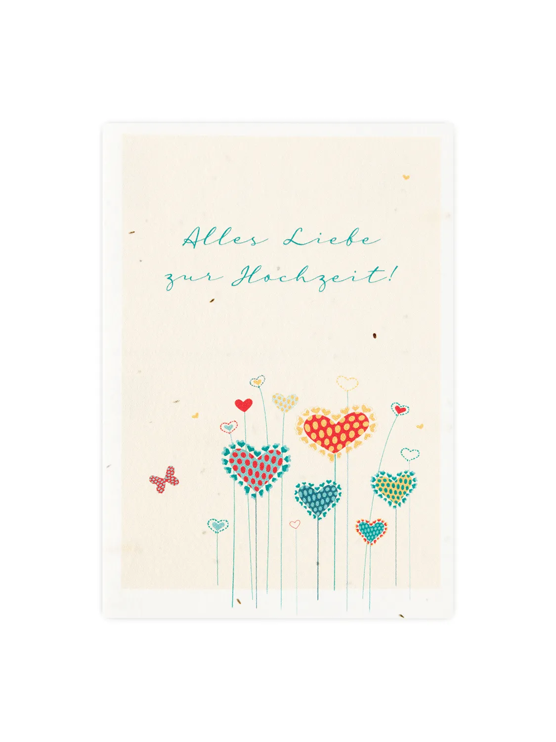 Postkarte aus Samenpapier - Alles Liebe zur Hochzeit