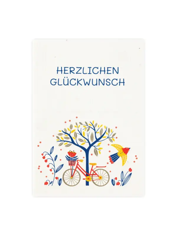 Postkarte aus Samenpapier - Herzlichen Glückwunsch