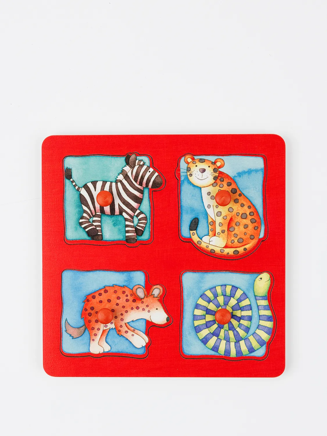 Weizenkorn Greifpuzzle aus Holz - Safari