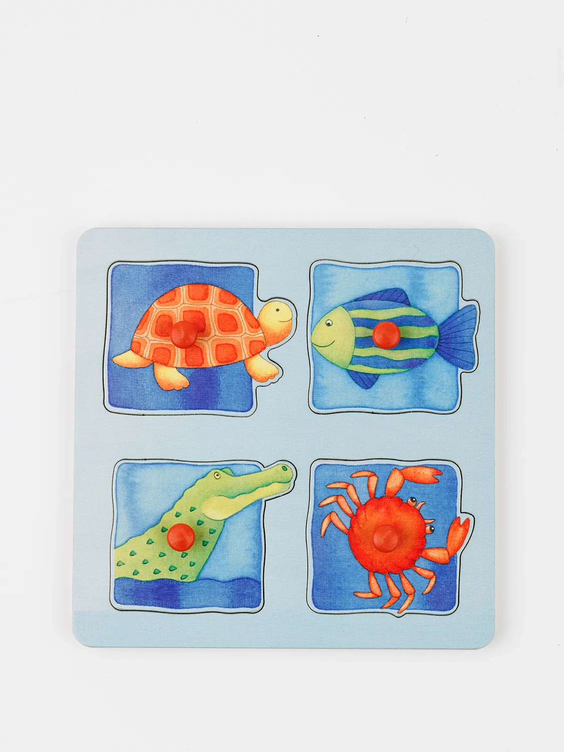 Weizenkorn Greifpuzzle aus Holz – Wasser