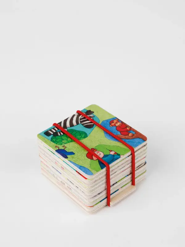 Weizenkorn Pocketpuzzle aus Holz - Zoo