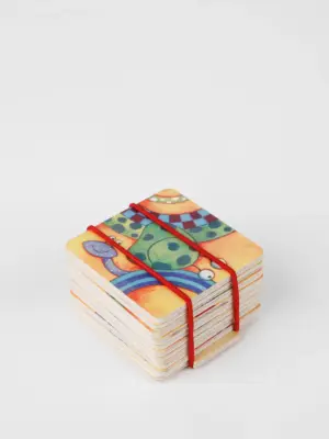 Pocketpuzzle aus Holz - Monsterfamilie