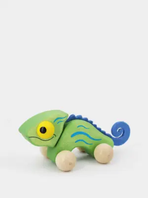 Holzspielzeug - Rolltier Chamäleon