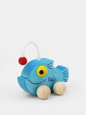 Holzspielzeug - Rolltier Anglerfisch