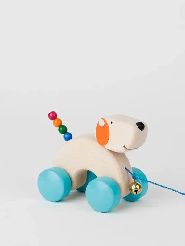 Nachziehspielzeug aus Holz - Hund