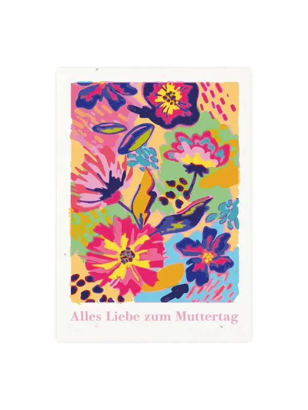 Postkarte aus Samenpapier - Alles Liebe zum Muttertag