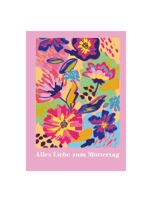 Postkarte mit Sonnenblumensamen – Alles Liebe zum Muttertag