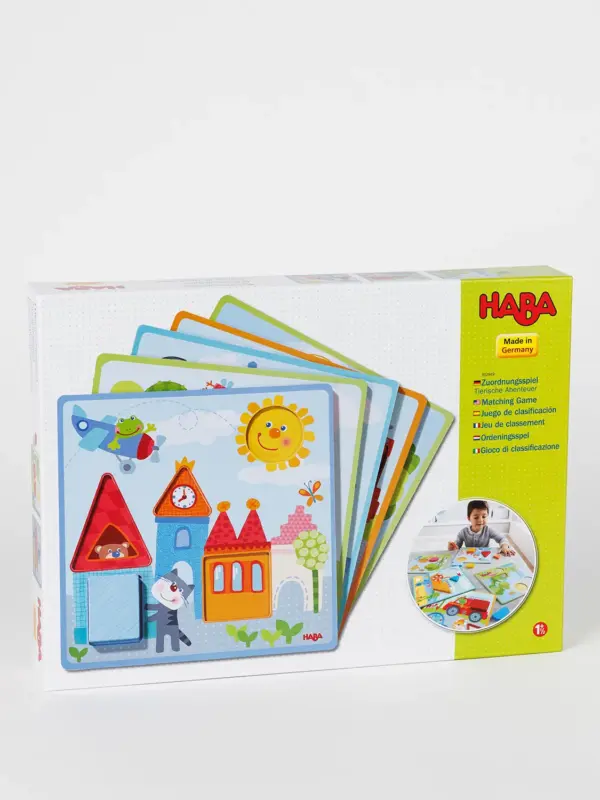 Zuordnungsspiel aus Holz – Tierische Abenteuer