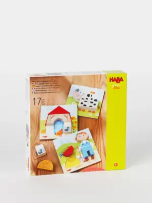 Zuordnungsspiel aus Holz - Bauernhof