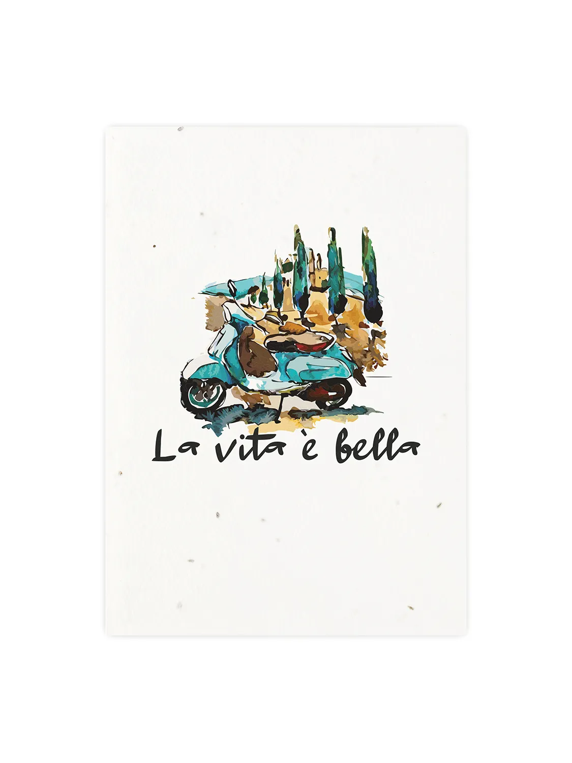 Postkarte aus Samenpapier – La vita è bella