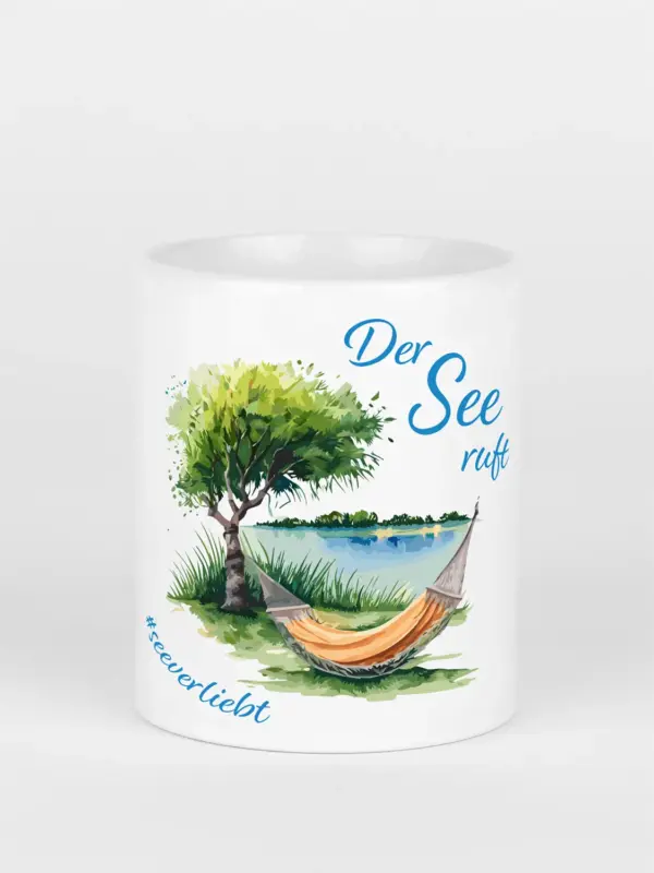 Keramiktasse - Der See ruft