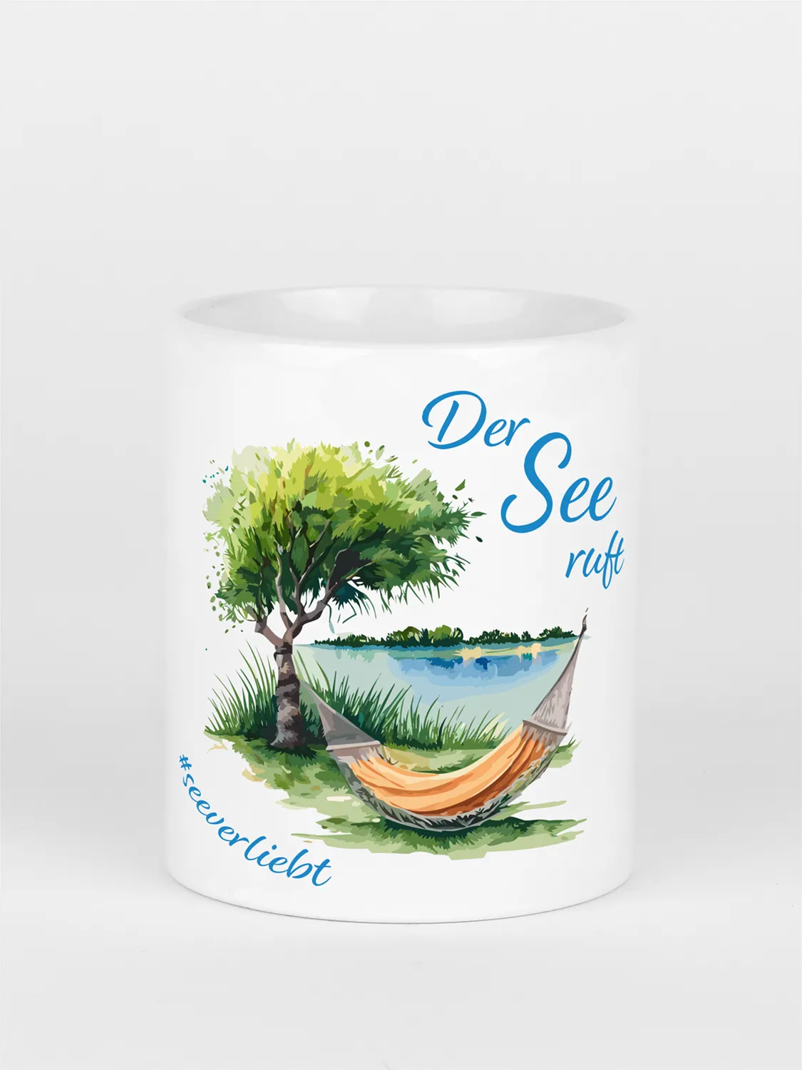 Keramiktasse - Der See ruft