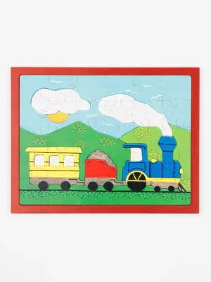 Puzzle aus Holz – Lokomotive