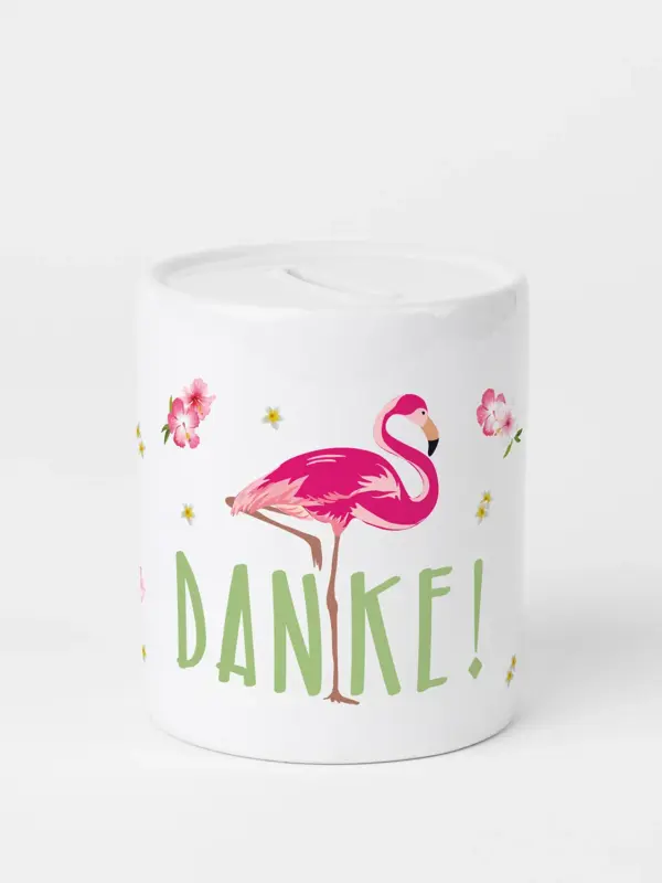Spardose aus Keramik - Danke