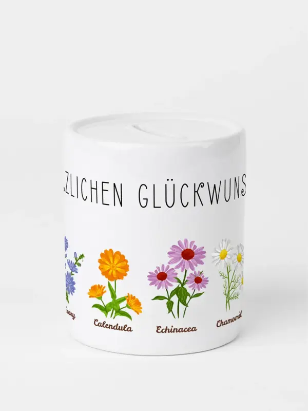 Spardose aus Keramik - Herzlichen Glückwunsch