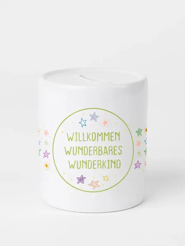 Spardose aus Keramik - Wunderbares Wunderkind