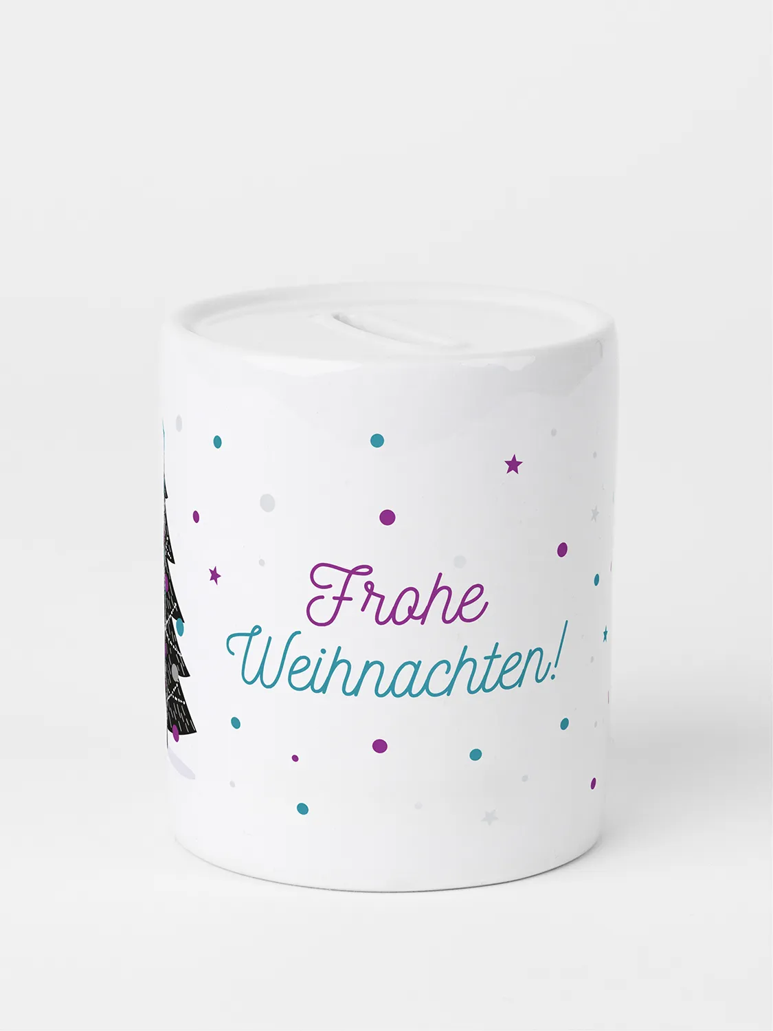 Spardose aus Keramik - Weihnachtsbaum