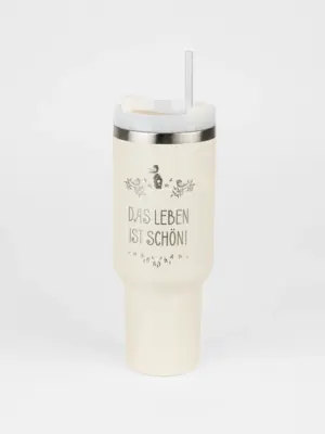 Edelstahl Thermobecher – Das Leben ist schön