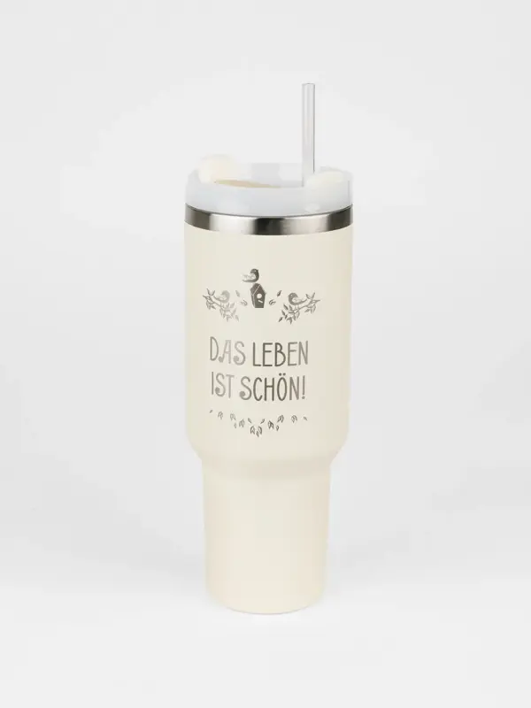 Edelstahl Thermobecher – Das Leben ist schön