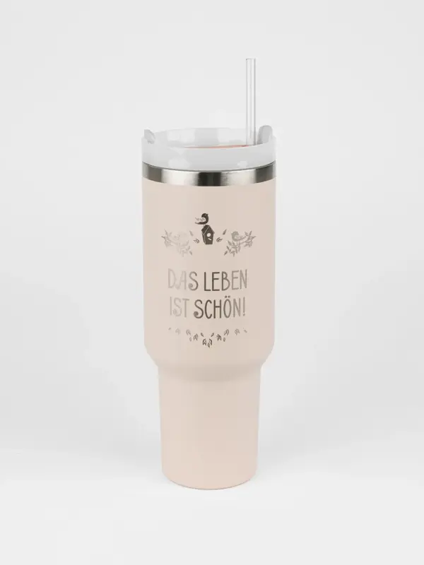 Edelstahl Thermobecher – Das Leben ist schön