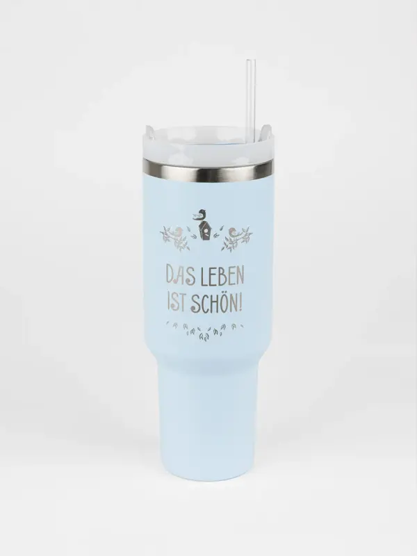 Edelstahl Thermobecher – Das Leben ist schön