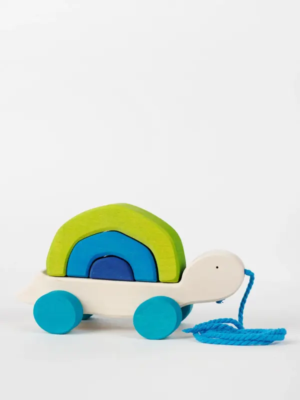 Nachziehspielzeug aus Holz – Schildkröte Tortuga