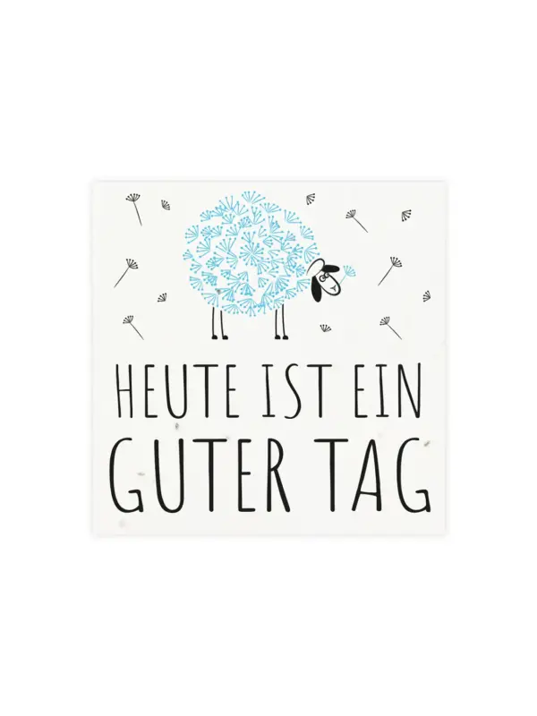 Kleine Klappkarte aus Samenpapier – Heute ist ein guter Tag