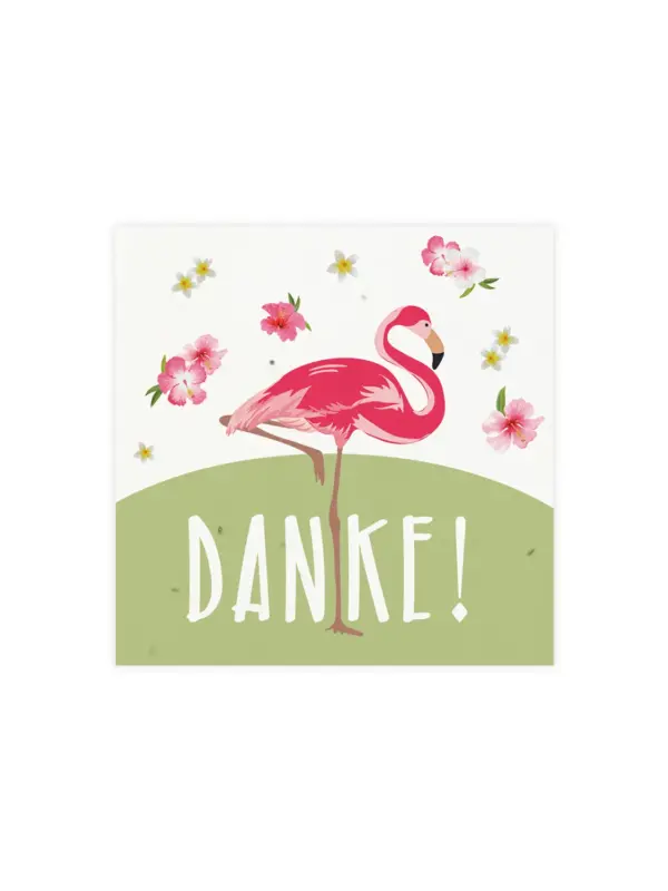 Kleine Klappkarte aus Samenpapier – Danke