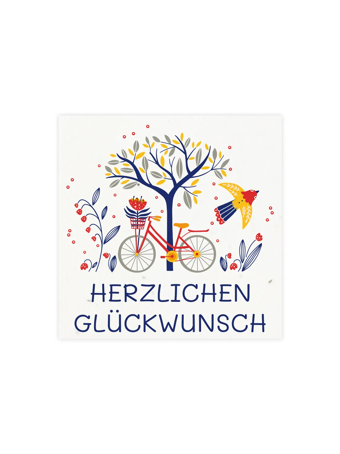Kleine Klappkarte aus Samenpapier – Herzlichen Glückwunsch