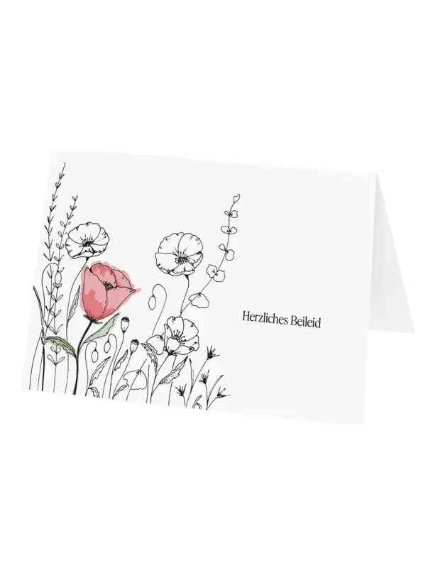 Trauerkarte - Herzliches Beileid