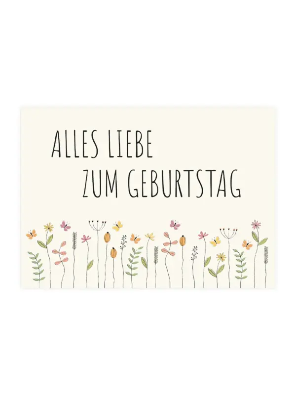 Karte - Alles Liebe zum Geburtstag