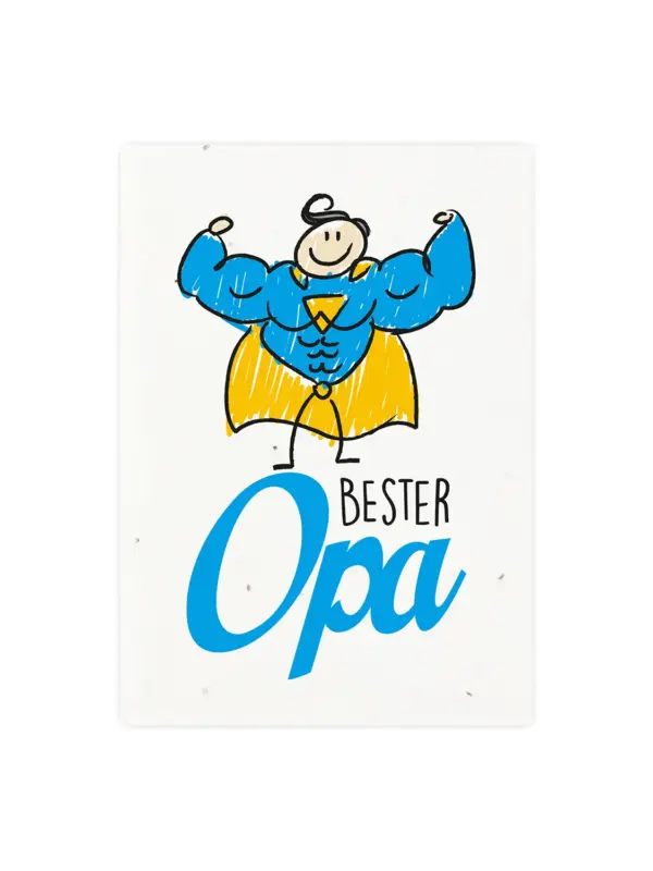 Postkarte aus Samenpapier - Bester Opa