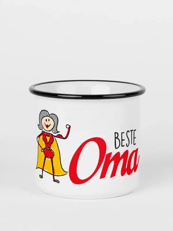 Keramiktasse mit Rand – Beste Oma